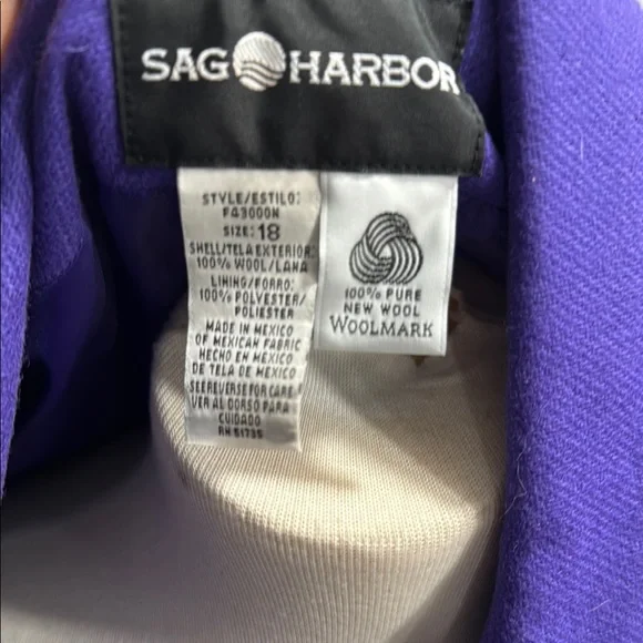 Sag Harbor Purple Wool Blazer - Picture 2 of 7